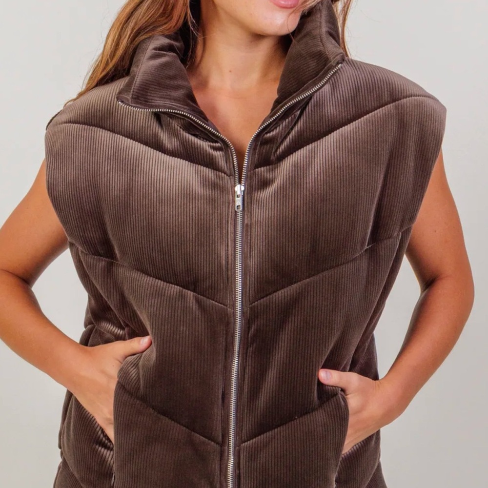 Alo Chocolate Corduroy Vest